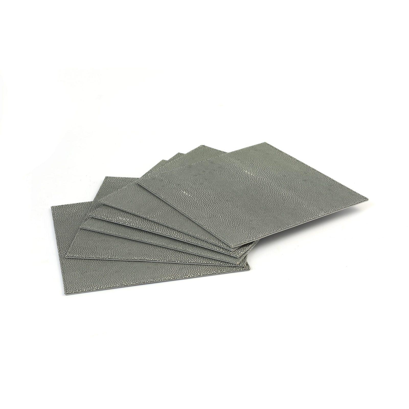 Set of 6 Faux Shagreen Placemat