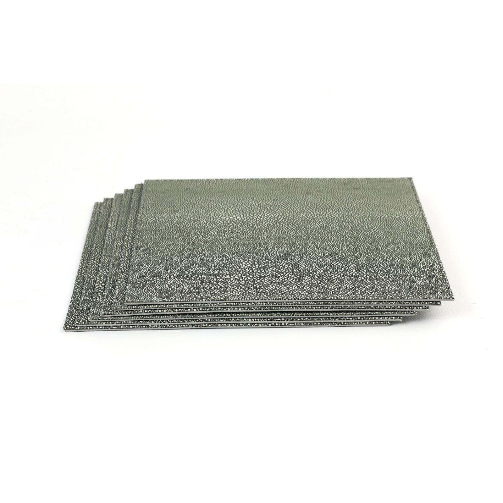 Set of 6 Faux Shagreen Placemat