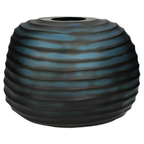 Cantelupe Large Blue Glass Vase