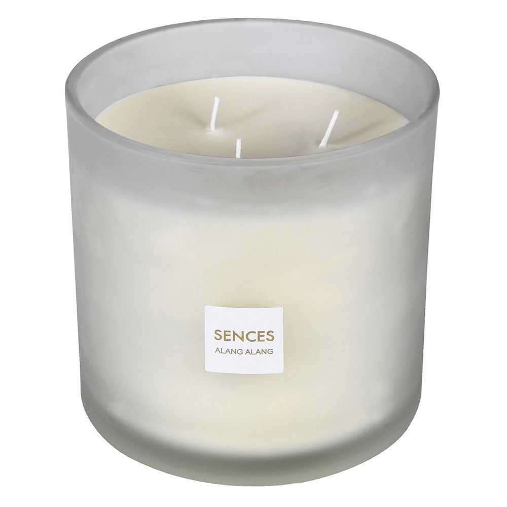 Sences Large White 3 Wick Candle