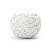 White Flower Ball Vase