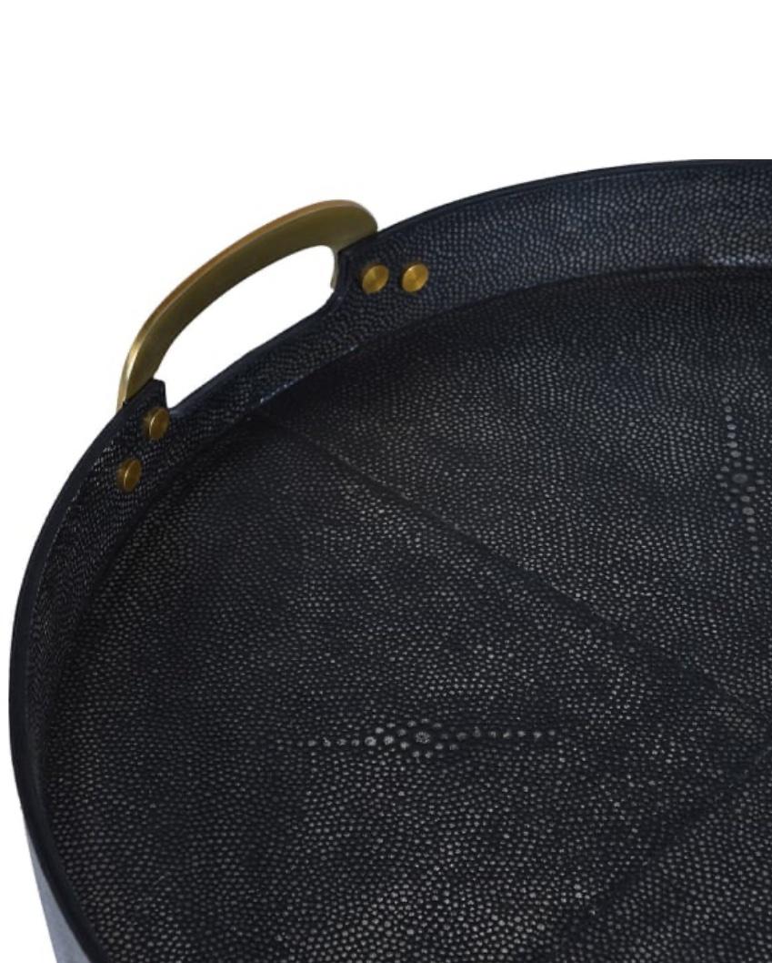 Hicks Shagreen Tray with Handles